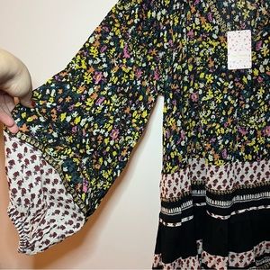NWT Free People Floral Flowy Boho Tunic Top